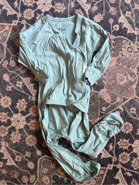 Bonsie Kids Seafoam Green One-Piece Pajama Romper